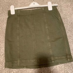 Free people green mini skirt